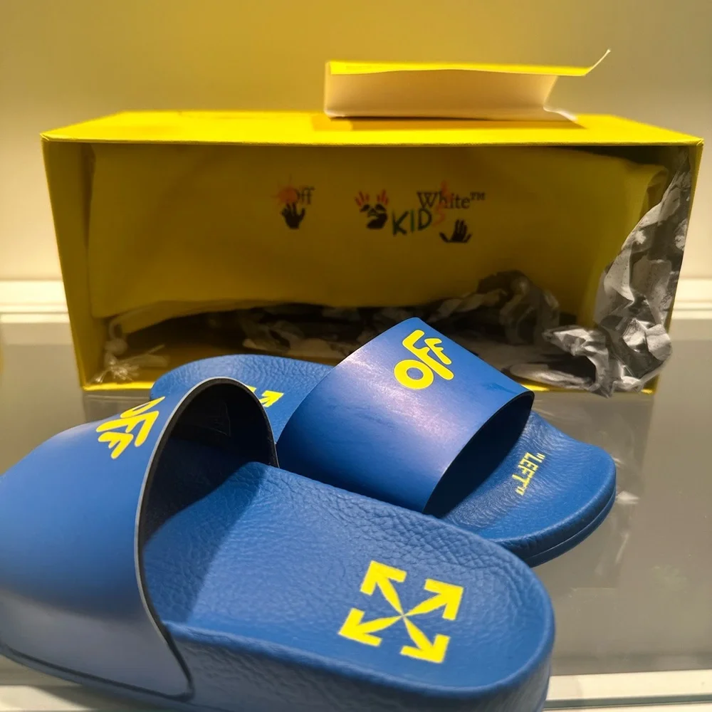 Toddler off white slides